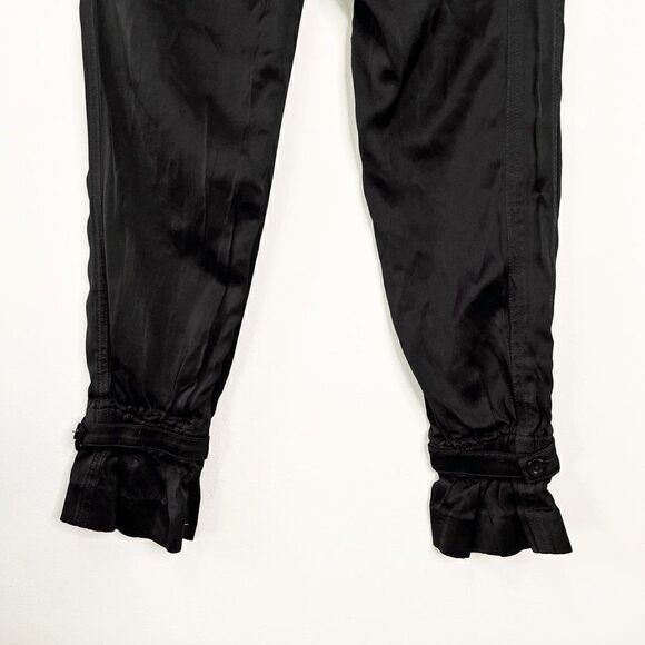 Vince Black Satin Pants with Paperbag Ankles - Picture 6 of 9